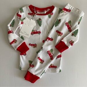 Tres Beau Et Belle Pajamas Size 12 Months NWT New Pima Cotton Christmas Trucks